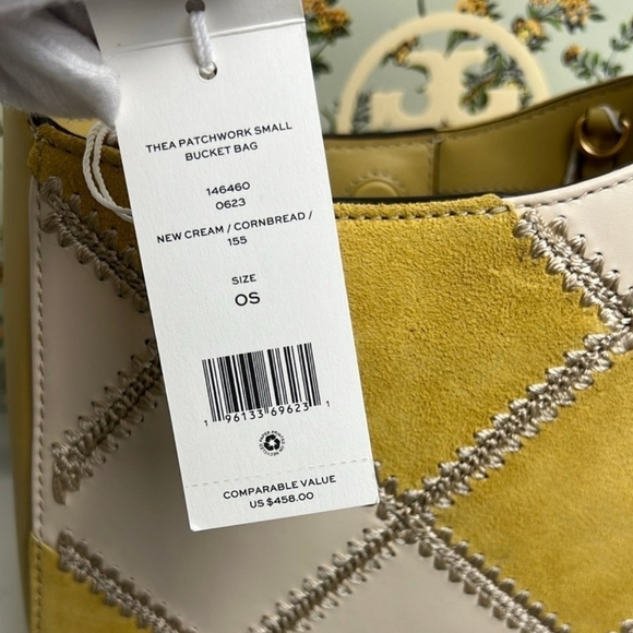 NWT~ Tory Burch Thea Patchwork Bucket Bag Small - Picture 4 of 12